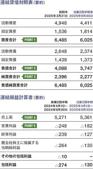 画像:連結貸借対照表(要約)/連結損益計算書(要約)